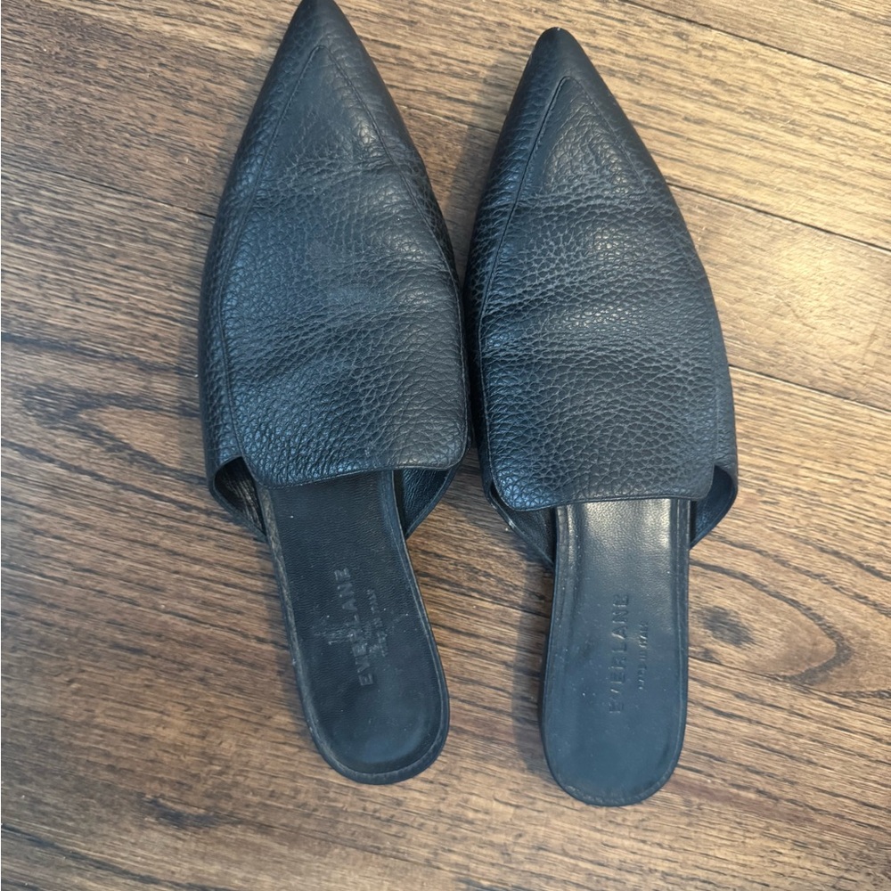Everlane Black Leather Mules